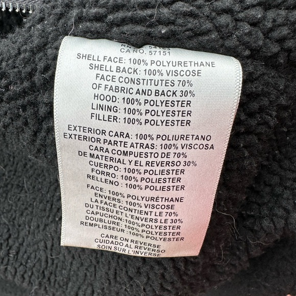 Levi's Black Faux Leather Jacket with Hood - Picture 10 of 11